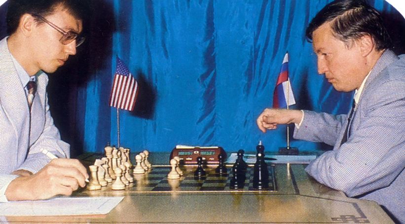 Gata Kamsky vs Anatoly Karpov Karpov - Kamsky FIDE World Championship Match  (1996), Elista RUS, rd 4, Jun-12 — elprofe62 on Scorum